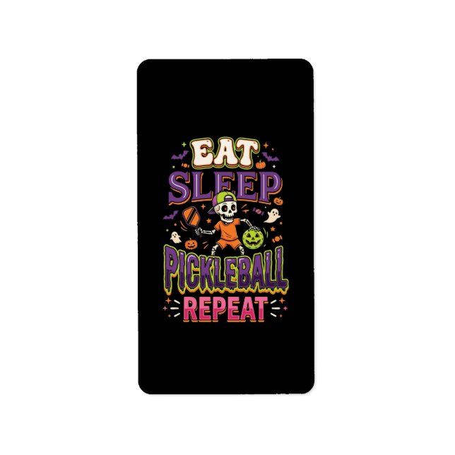 Eat Sleep Pickleball Repeat Pickleball Label (Front)