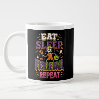 Eat Sleep Pickleball Repeat Pickleball Large Coffee Mug