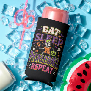 Eat Sleep Pickleball Repeat Pickleball Seltzer Can Cooler