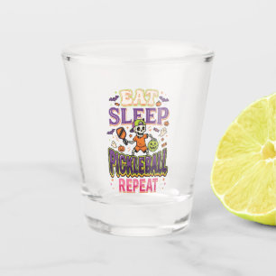 Eat Sleep Pickleball Repeat Pickleball Shot Glass