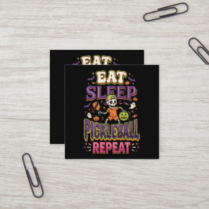 Eat Sleep Pickleball Repeat Pickleball Square Business Card