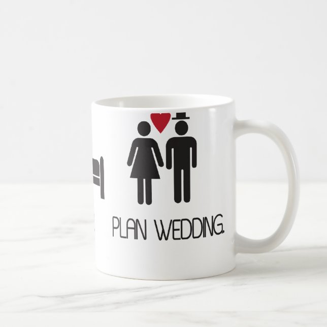 eat.sleep.plan wedding coffee mug (Right)