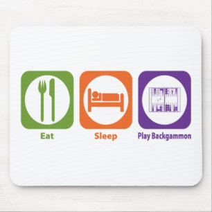 Eat Sleep Play Backgammon Mouse Pad