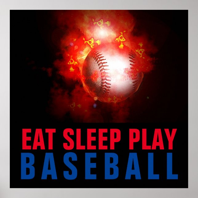 Eat Sleep Play Baseball Poster (Front)