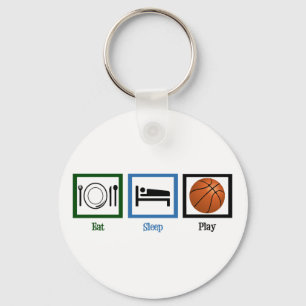 Eat Sleep Play Basketball Key Ring