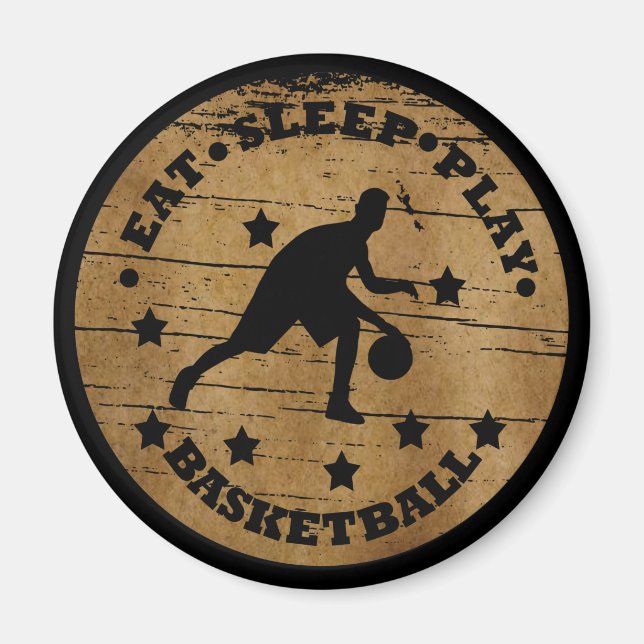 eat sleep play basketball magnet (Front)