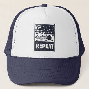 eat sleep play basketball repeat trucker hat