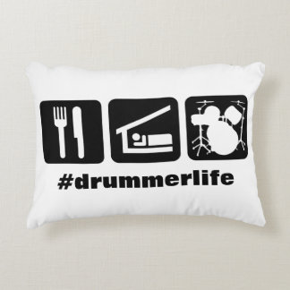 Eat Sleep Play Drums Icons Decorative Cushion
