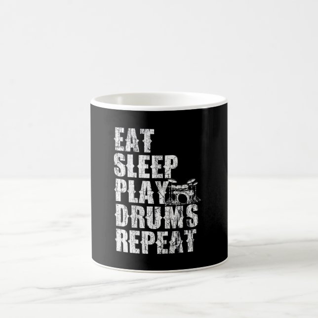 eat sleep play drums repeat coffee mug (Center)