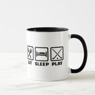 Eat sleep play field hockey mug
