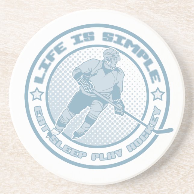 Eat, Sleep, Play Hockey Coaster (Front)