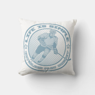 Eat Sleep Play Hockey Customisable Pillow