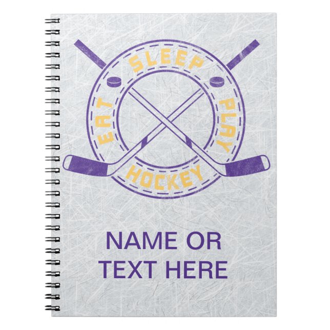 Eat Sleep Play Hockey Notebook (Front)