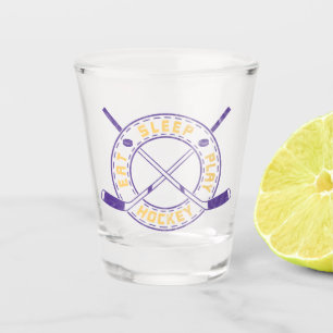 Eat Sleep Play Hockey Shot Glass
