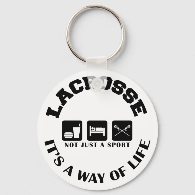Eat Sleep Play Lacrosse Key Ring (Front)