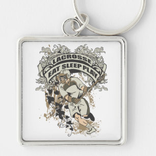 Eat, Sleep, Play Lacrosse Key Ring