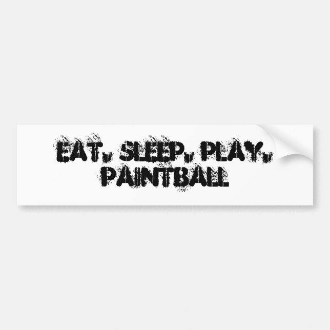 Eat Sleep Play Paintball Bumper Sticker (Front)