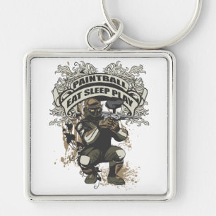 Eat, Sleep, Play Paintball Key Ring