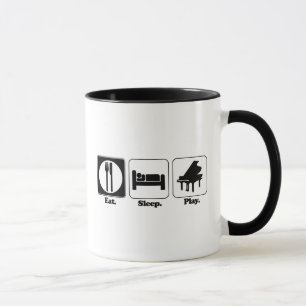 eat sleep play piano mug