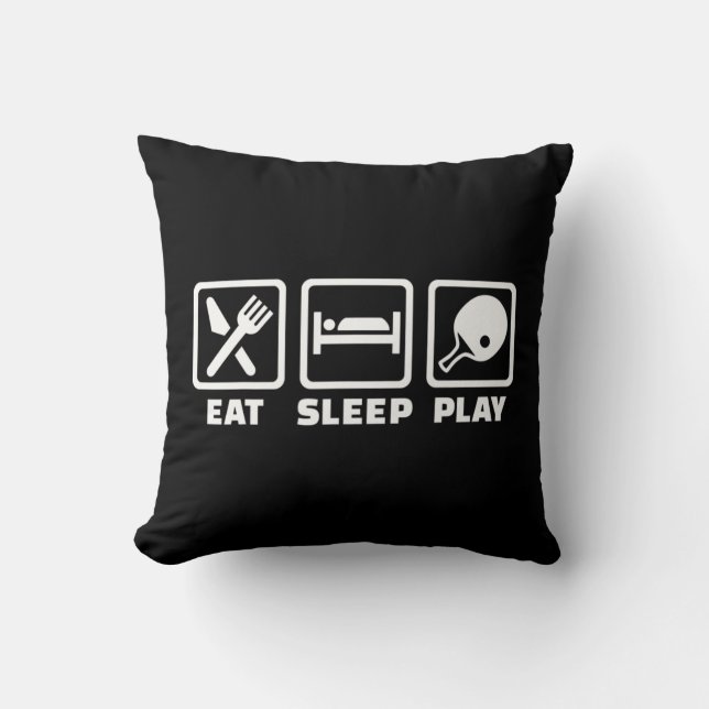 Eat sleep play ping pong  cushion (Front)