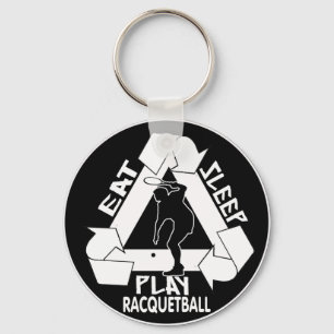 EAT, SLEEP, PLAY RACQUETBALL KEY RING