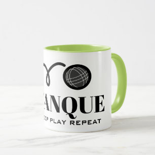 Eat sleep play repeat Pétanque funny boules coffee Mug