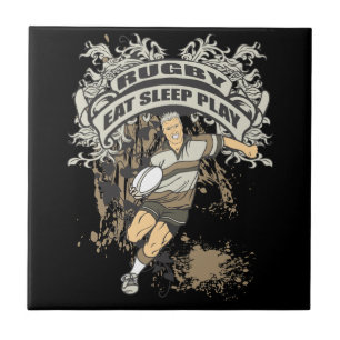 Eat, Sleep Play Rugby Tile