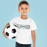 Eat Sleep Play Soccer Kids Futbol T-Shirt<br><div class="desc">Eat Sleep Play Soccer t-shirt for a kid Get this gift for someone who is obsessed with playing futbol on a sports field.</div>