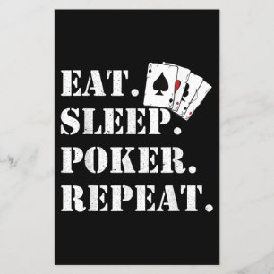 Eat Sleep Poker Repeat Casino Saying Poker Flyer