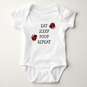 Eat Sleep Poop Repeat Baby Bodysuit