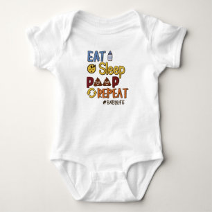 Eat Sleep Poop Repeat Babylife Baby Bodysuit