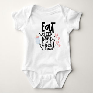 Eat Sleep Poop Repeat Bodysuit For Baby (0-24M) 