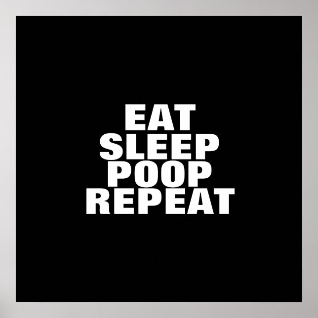 Eat, Sleep, Poop, Repeat Poster (Front)
