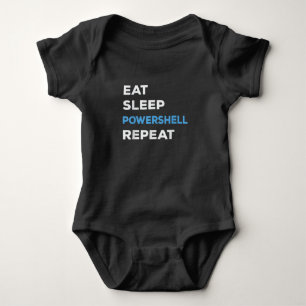 Eat Sleep Powershell Repeat - Men Women Baby Bodysuit