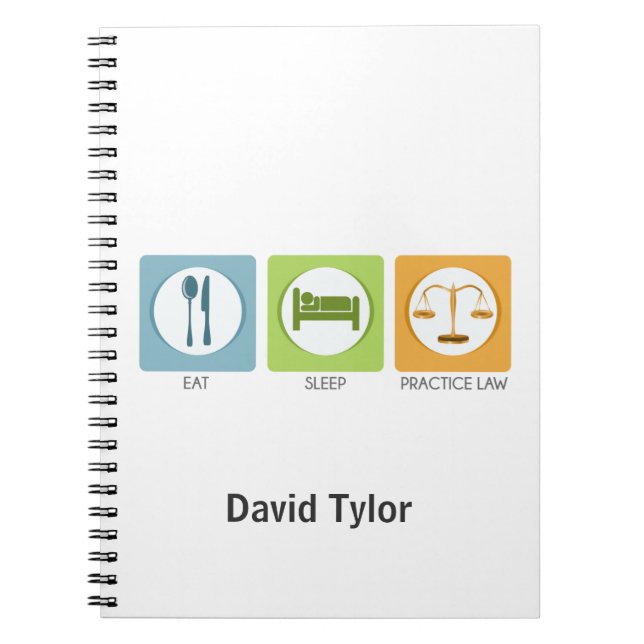 Eat sleep, practice law notebook (Front)