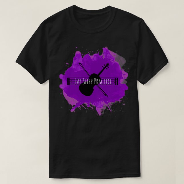 Eat Sleep Practice Repeat Violin T-Shirt (Design Front)