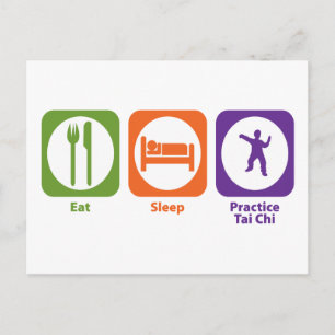 Eat Sleep Practice Tai Chi Postcard