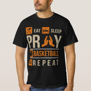 Eat Sleep Pray Basketball Repeat Catholic Athlete T-Shirt