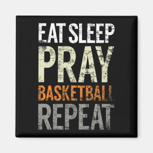 Eat Sleep Pray Basketball Repeat, Fun Christian Sp Magnet