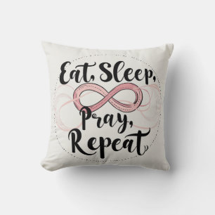 Eat, Sleep, pray proverb Cushion
