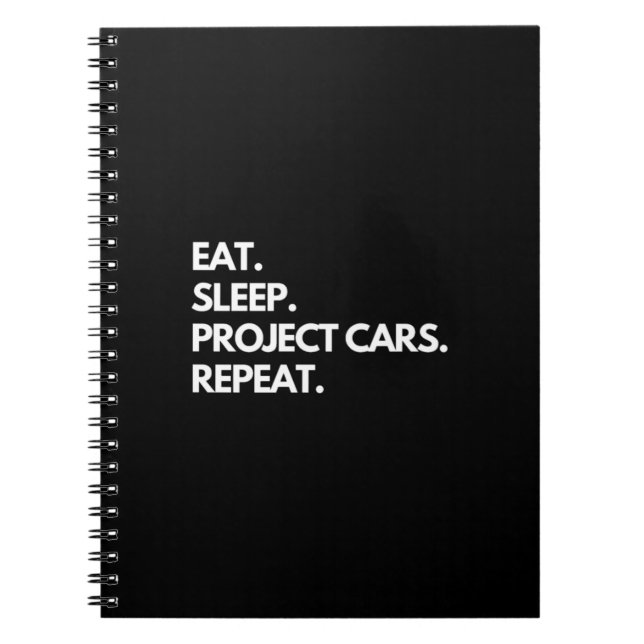 Eat Sleep Project Cars Repeat Notebook (Front)