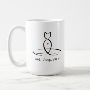 Eat Sleep Purr - Fancy style text. Coffee Mug