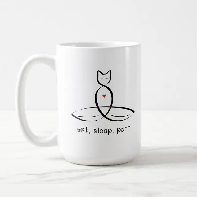 Eat Sleep Purr - Fancy style text. Coffee Mug | Zazzle