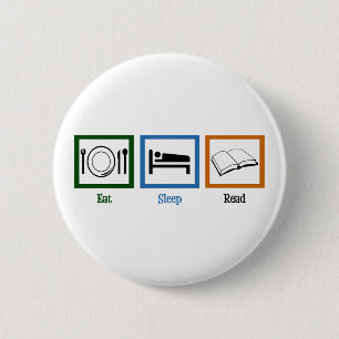 Eat Sleep Read 6 Cm Round Badge