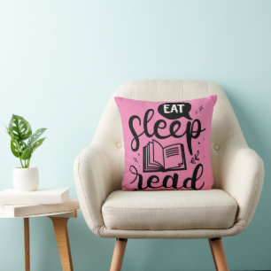Eat Sleep Read Book Lover Cushion