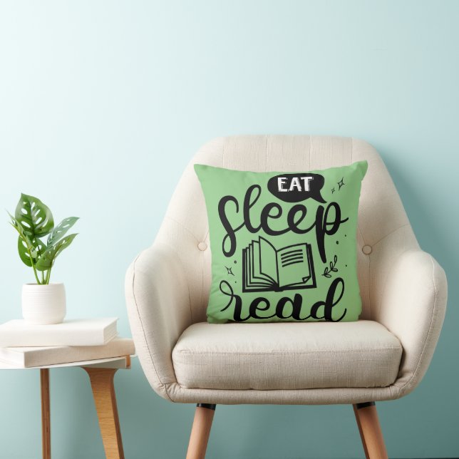 Eat Sleep Read Book Lover Cushion (Chair)