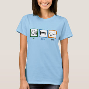 Eat Sleep Read Books Funny Bookworm T-Shirt