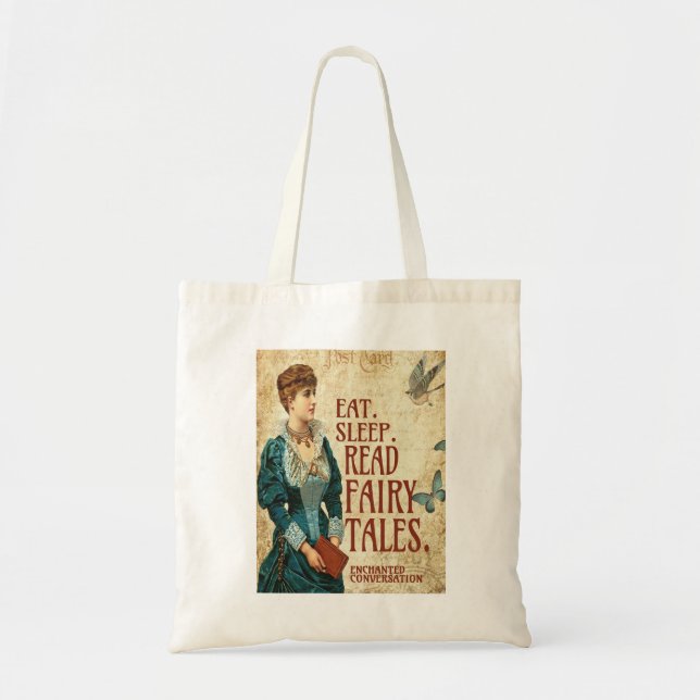 EAT. SLEEP. READ FAIRY TALES Tote Bag (Front)