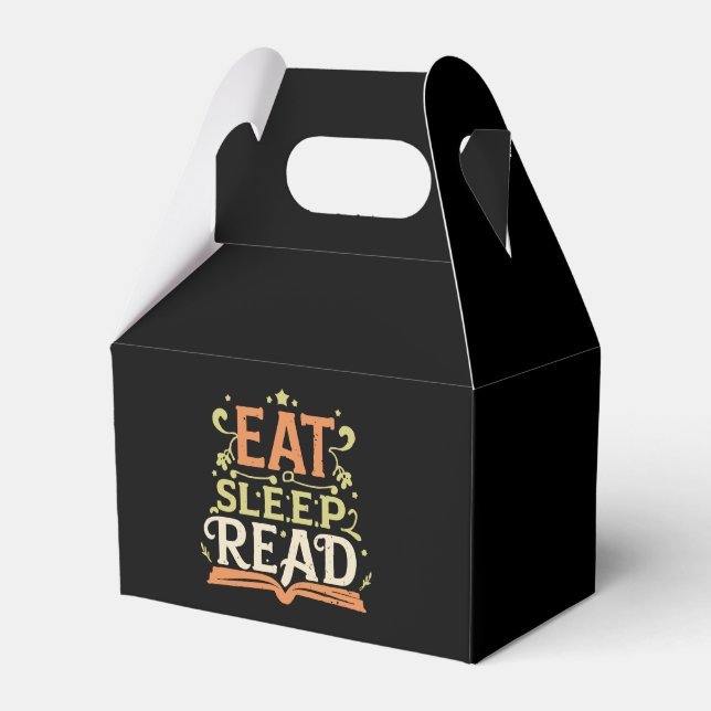 Eat Sleep Read, Funny Reading Favour Box (Front Side)