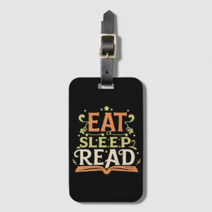 Eat Sleep Read, Funny Reading Luggage Tag